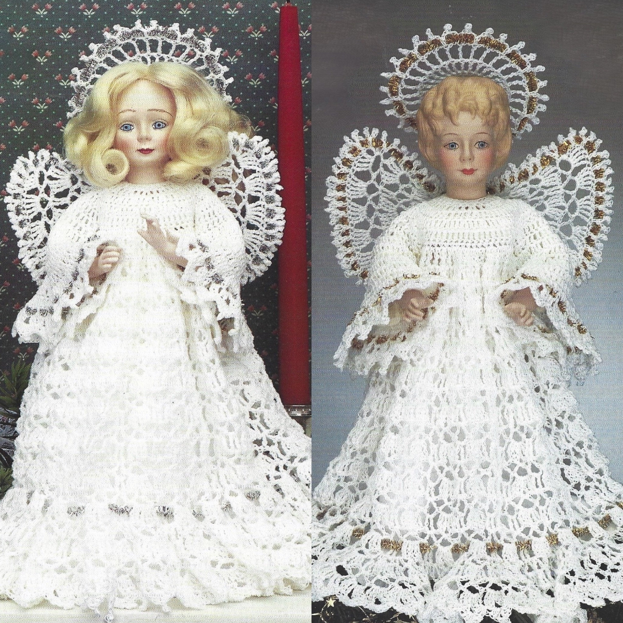 Vintage Christmas Crochet Patterns for Decorating and Gifting 9 Vintage Crochet Pattern Lacy Christmas Angel Doll Tree
