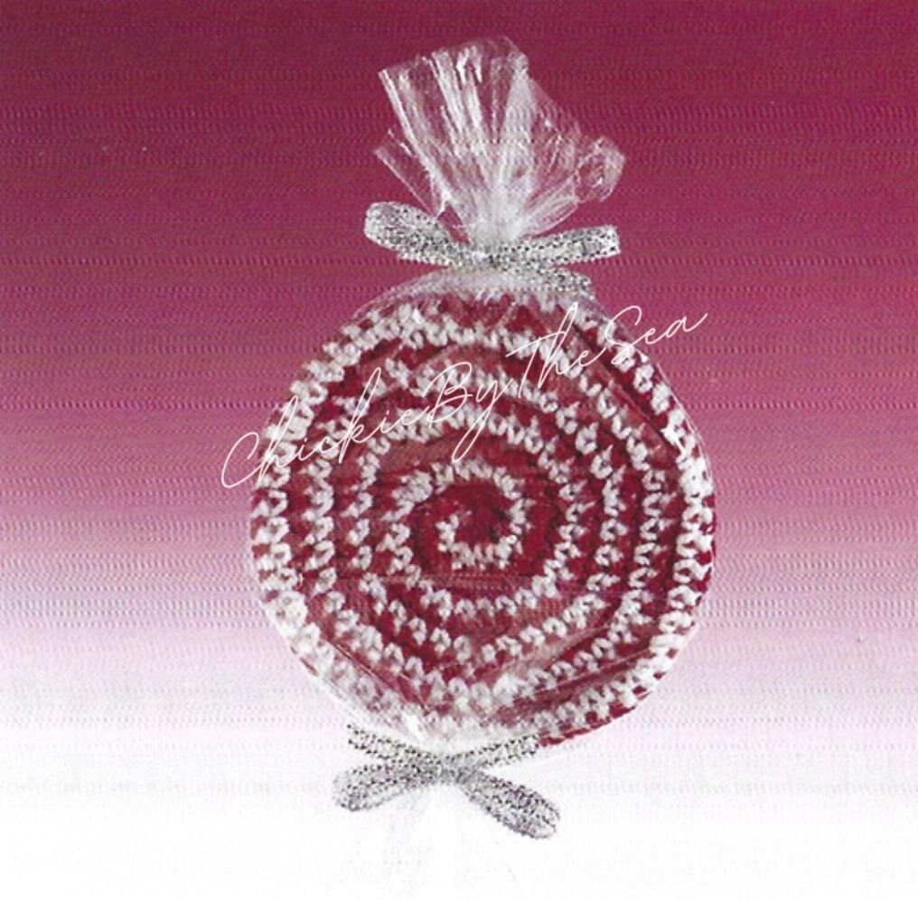 Vintage Crochet Pattern Peppermint Candy Cane Ornaments Set of 3 PDF ...