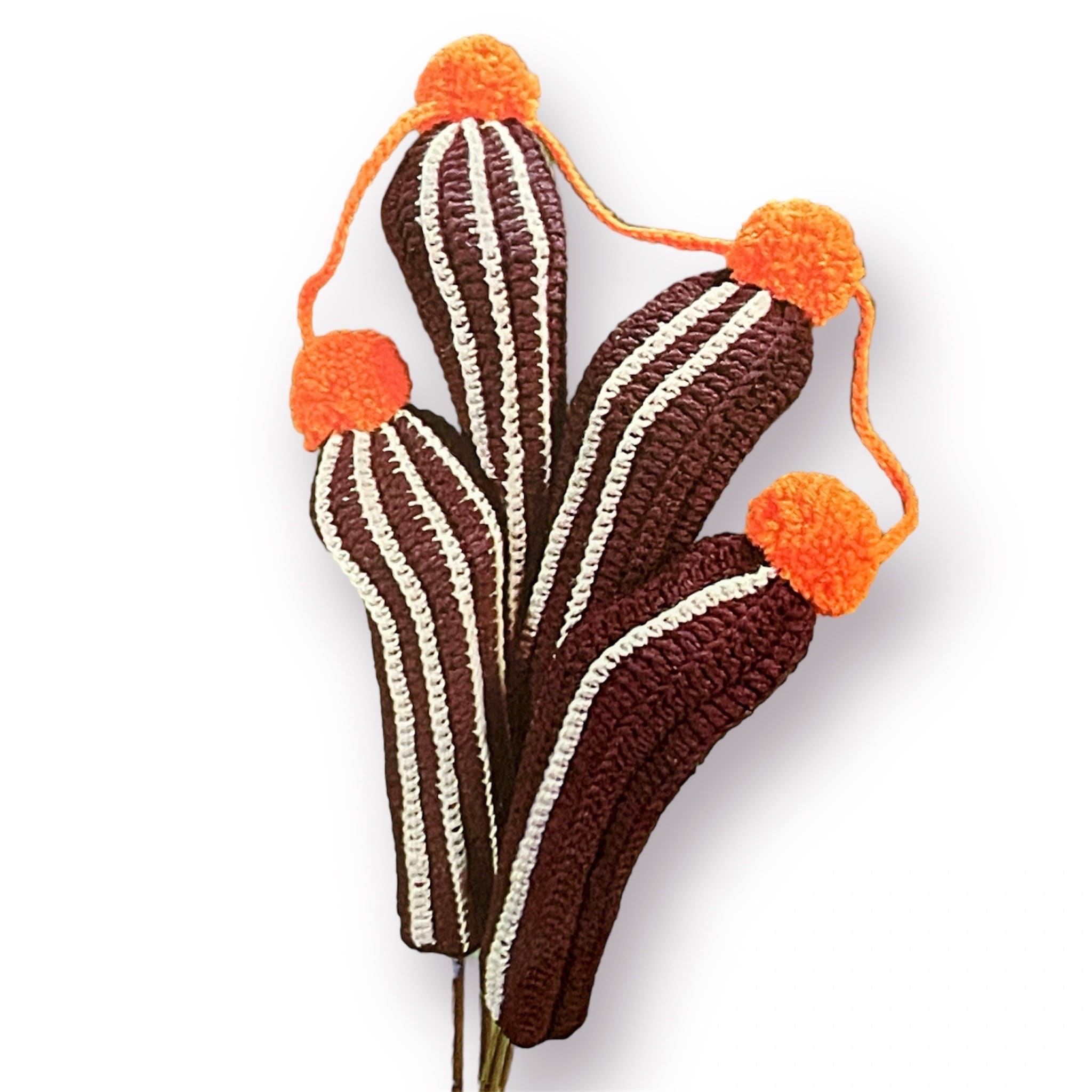 30 Golf Club Cover Crochet Patterns for Handmade Headcovers with Personality 19 Retro Striped Golf Club Covers
