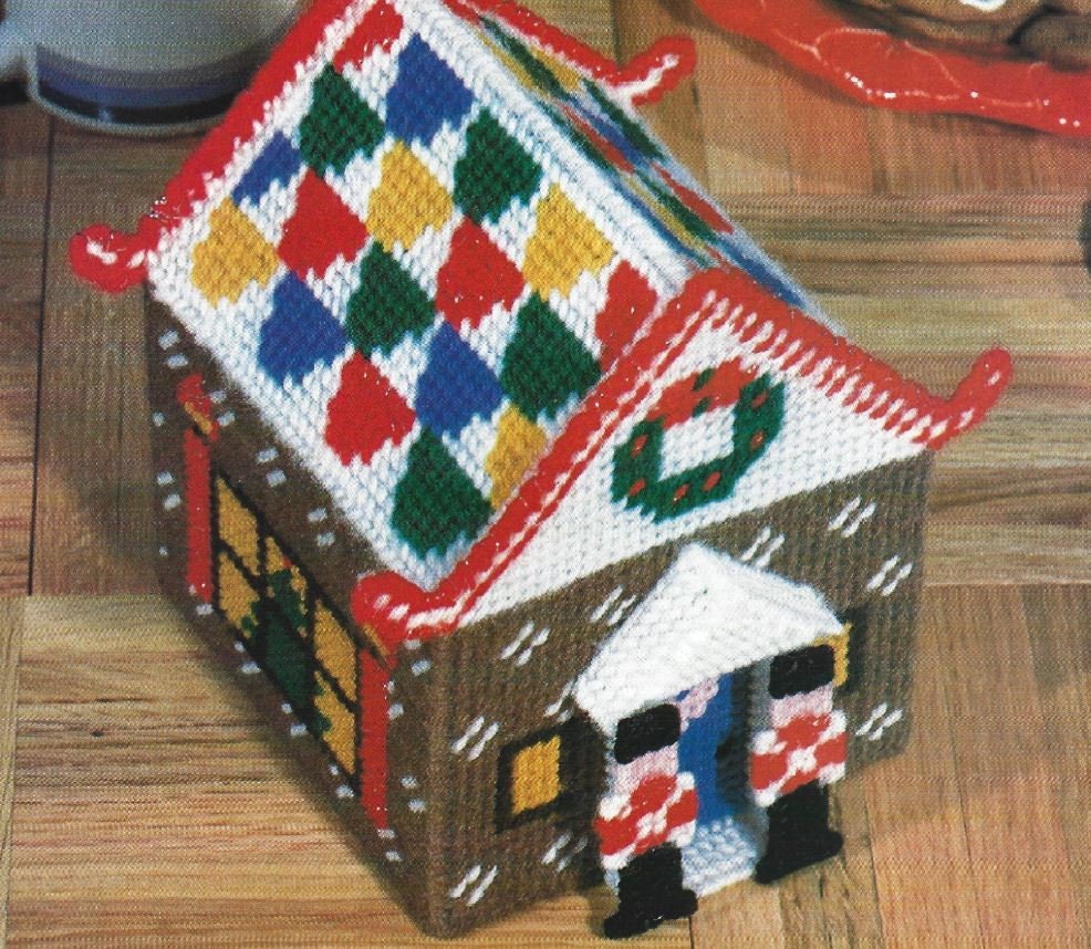 Plastic Canvas Pattern Gingerbread House PDF Instant Digital Etsy
