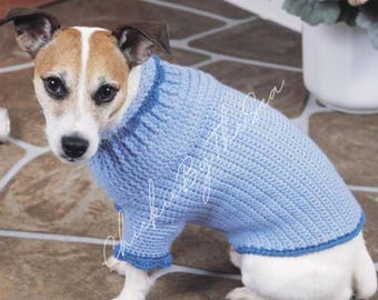 Crochet Dog Sweater Pattern Canine Comfort Sweater for Dogs PDF Instant Digital Download Dog Clothes Animal Shirts Small Dog Sweater 13.5" L