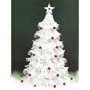 Vintage Crochet Pattern Crochet Cotton Christmas Tree PDF Instant Digital Download Winter Decor Fireplace Mantel Centerpiece Home Decor