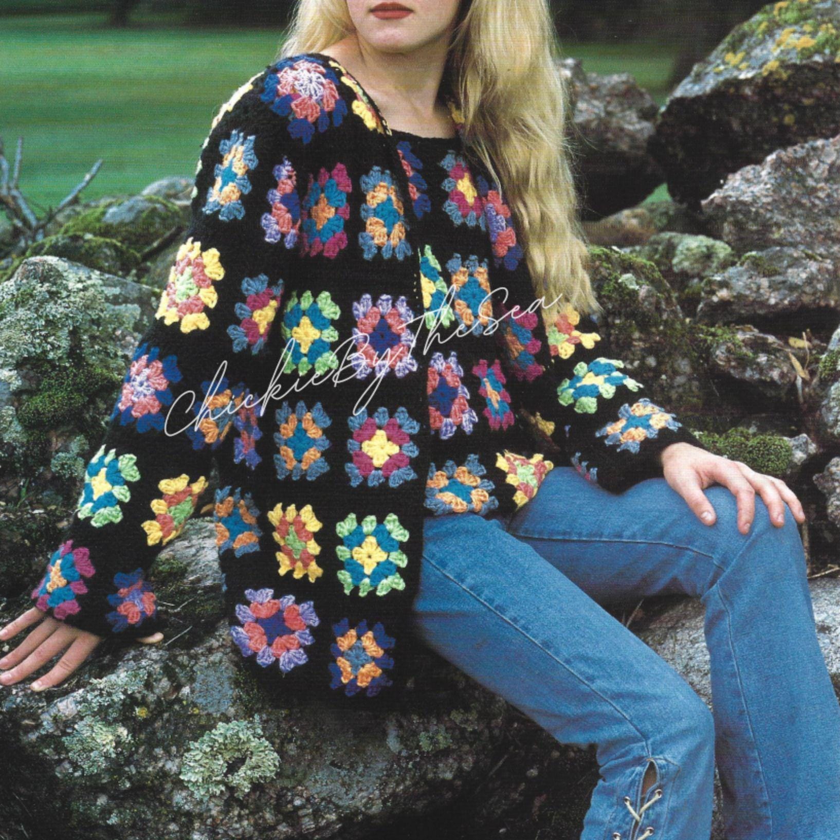 Granny Square Coat - Etsy Granny Square Coat - Etsy