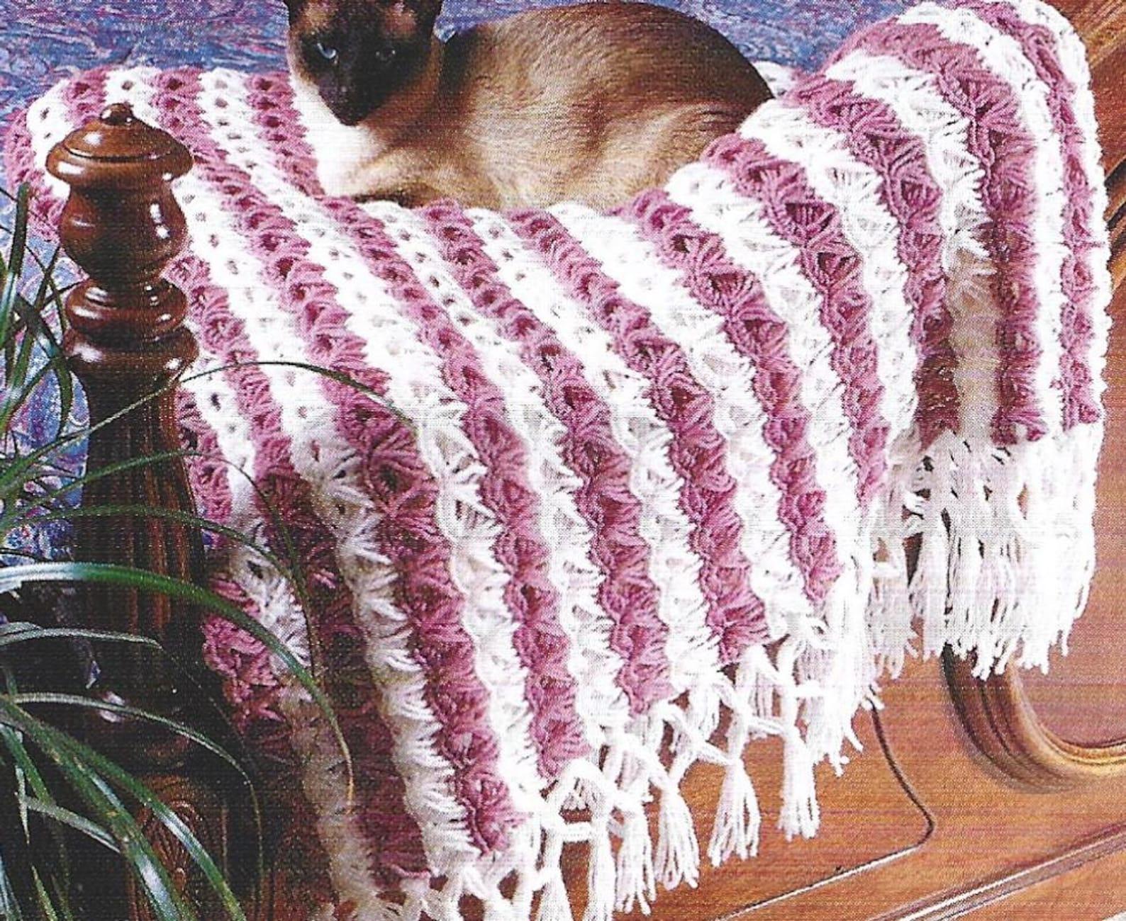 Crochet Blanket Pattern Broomstick Lace Afghan PDF Instant Digital ...