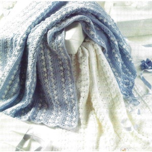 2 Mile a Minute Crochet Patterns Baby Blanket Afghans PDF Instant Digital Download Vintage Baby Wrap Lapghan Stroller Cover Home Decor