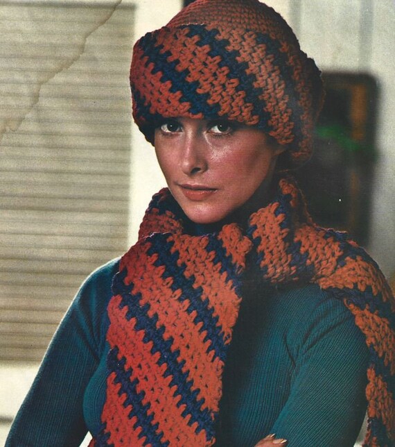 diagonal stripe crochet scarf pattern