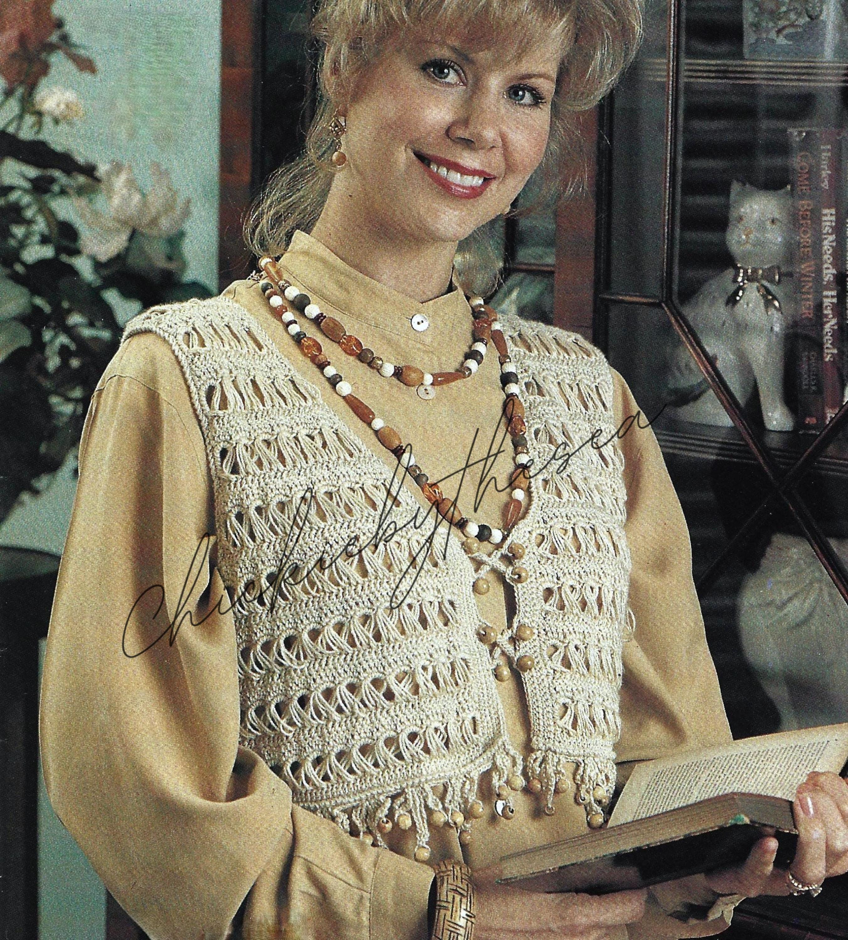 14 Beautiful Broomstick Lace Crochet Patterns You Must See 13 Vintage Crochet Pattern Broomstick Lace Vest Instant Lacy