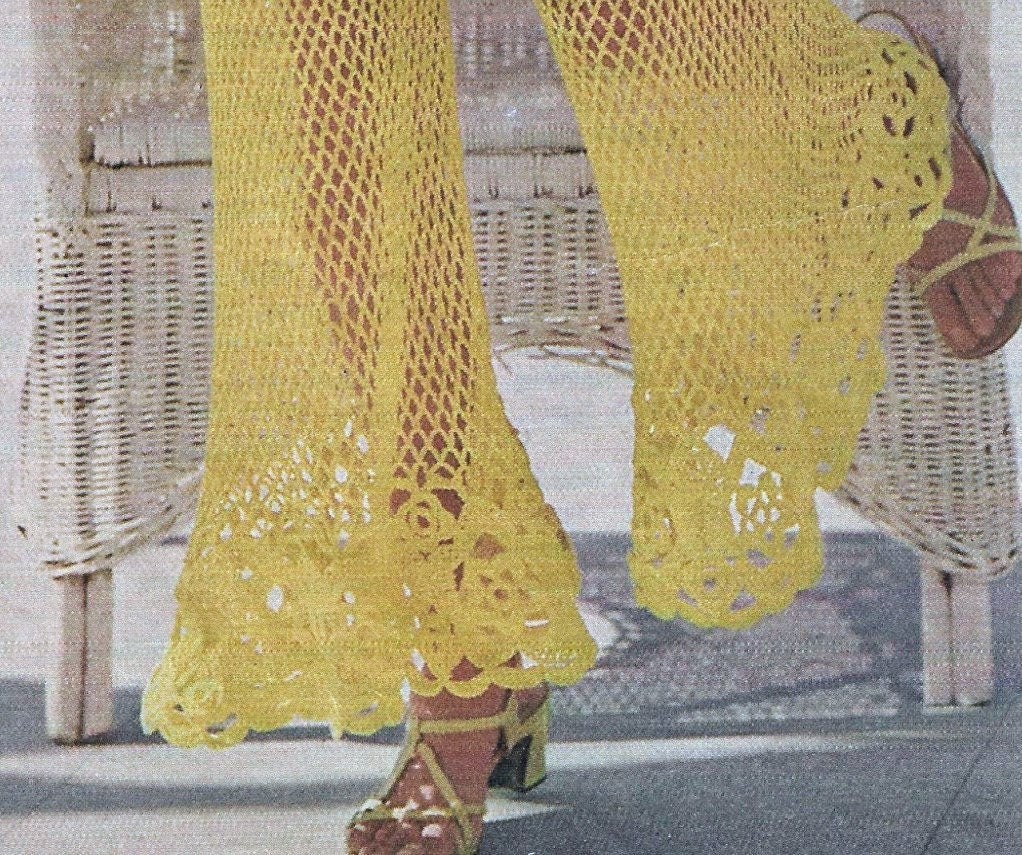 Vintage Crochet Pattern Mid Drift Top and Bell Bottom Pants Vintage Crochet Pattern Mid Drift Top and Bell Bottom Pants