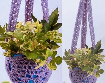 Vintage Crochet Pattern Flower Pot Pineapple Hanger PDF Instant Digital Download Retro Boho Plant Holder Home Decor