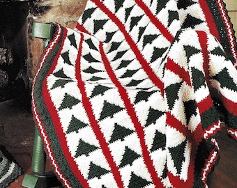 Vintage Crochet Christmas Tree Afghan Pattern: Winter Holiday Decor (PDF Download)