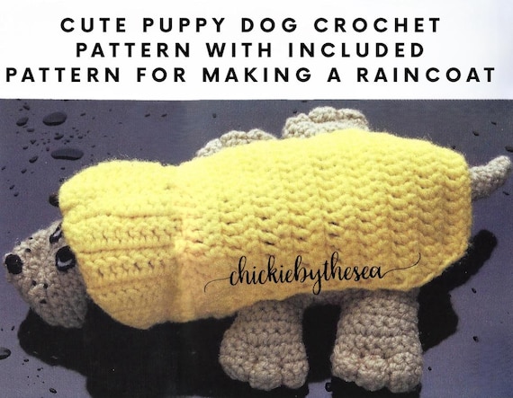 Vintage Crochet Pattern Pound Puppy Style Dog Stuffed Animal Plush Puppy Toy With Removable Raincoat PDF Instant Digital Download Gift Idea Etsy Canada