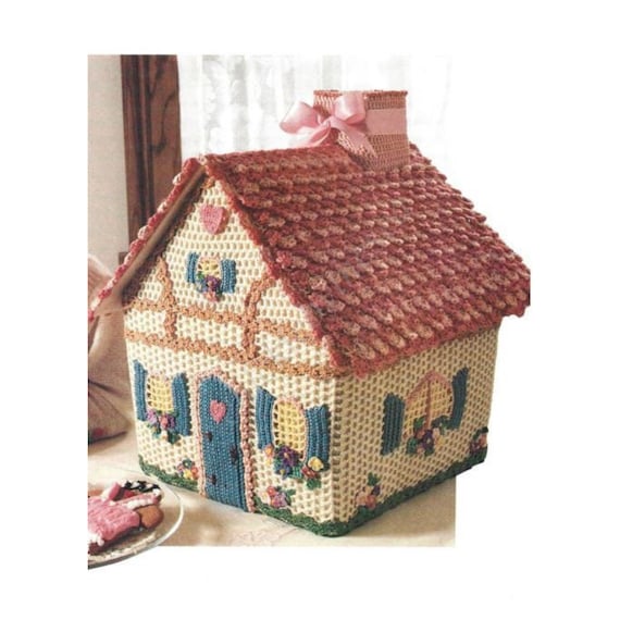 Crochet Gingerbread House Pattern PDF Instant Digital Download Fairy House Homemade Holiday Decor Plush Christmas Cottage