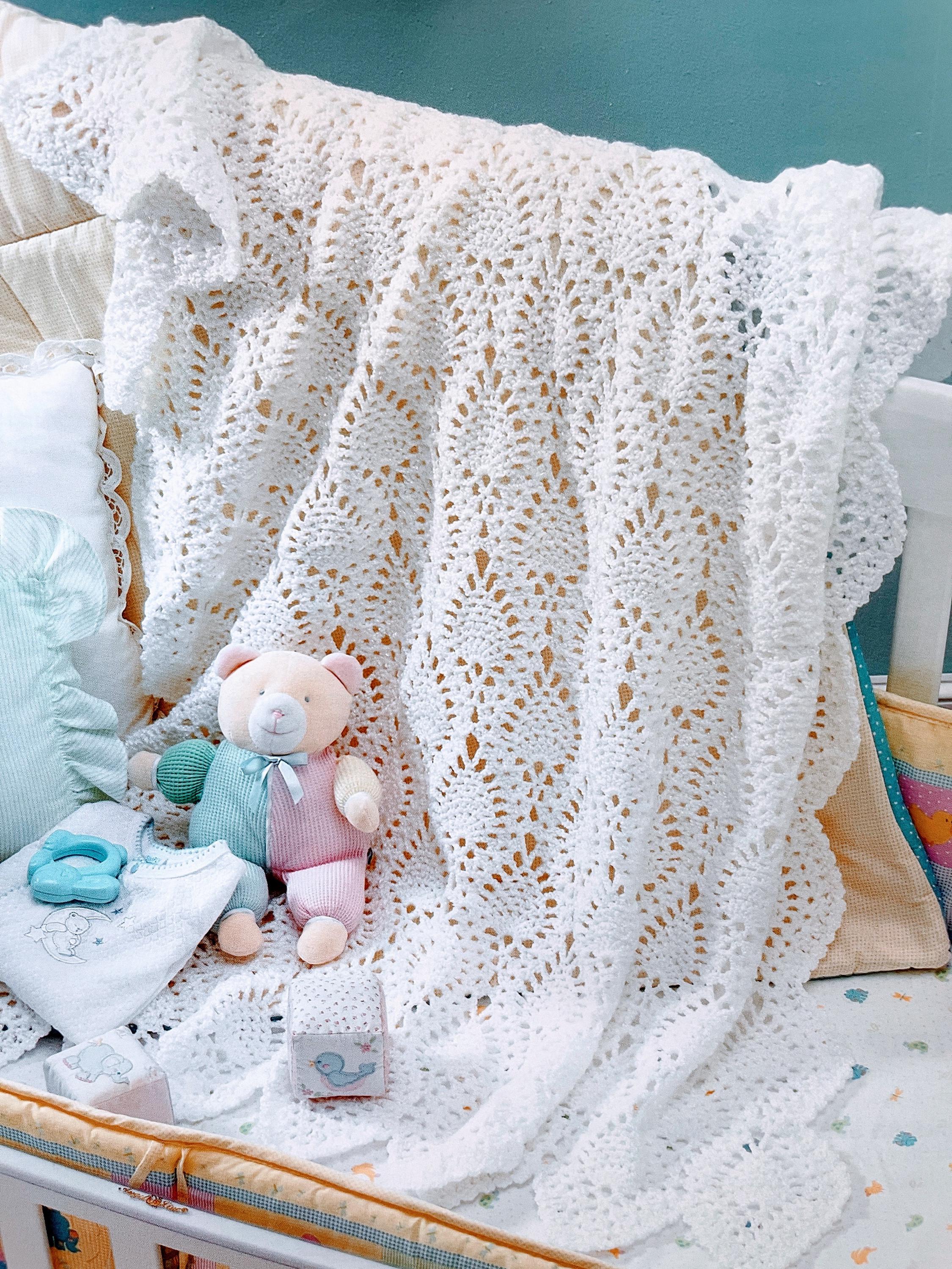 Vintage Crochet Pattern Pineapple Baby Afghan PDF Instant Digital Download Motif Christening Throw Blanket Baby Shower Gift Home Decor Etsy Canada