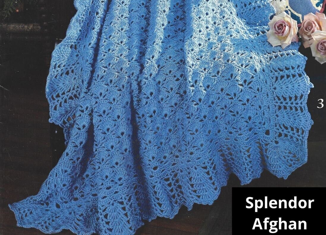 Vintage Crochet Pattern Victorian Lace Afghan Ruffle Edge Etsy