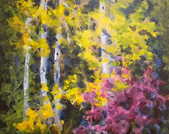 Last Leaves, Original Oil Painting