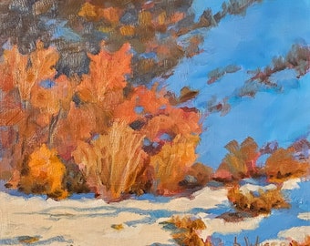 Sunset blues, Original Oil Painting
