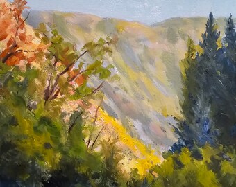 Cliff Colors, Original Oil Painting