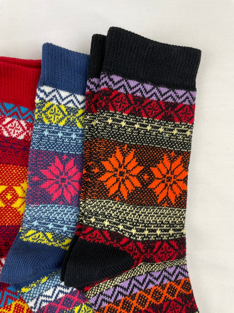 6 pairs Flower Lining Crew Socks Women Fun Fashion Socks Patterned Socks Fun Gift High Quality One Size