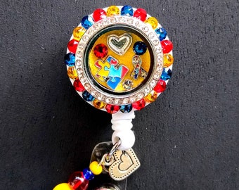 Autism awareness ID badge