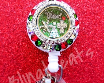 Blessed Christmas ID badge reel