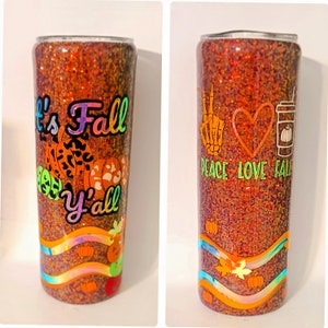 It&#39;s fall y&#39;all/20oz skinny tumbler/stainless steel