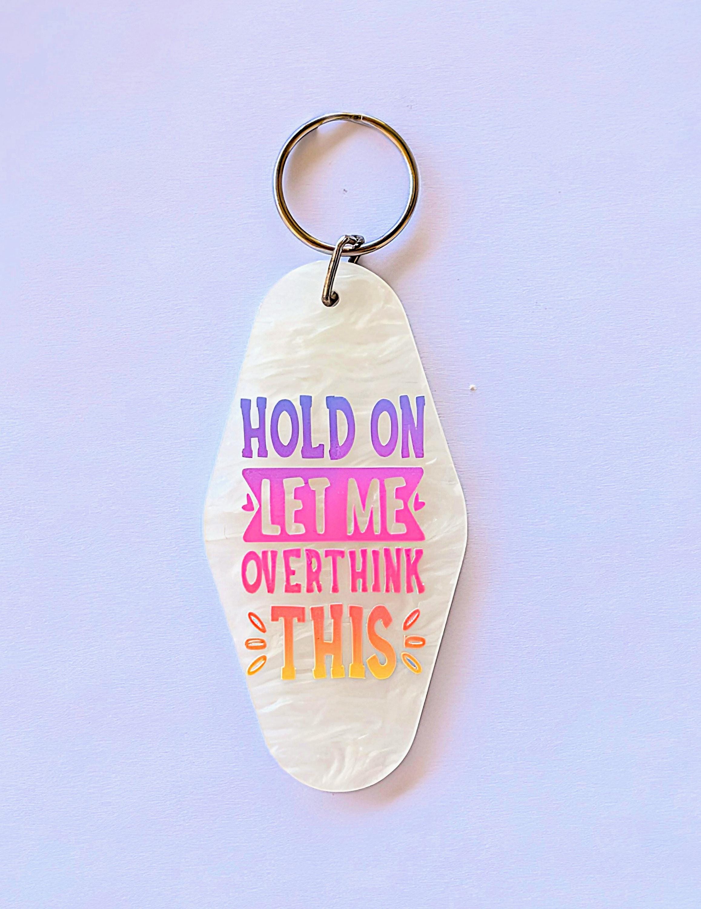 Neon Color/white Pearl Overthinker Motel Style Keychain - Etsy