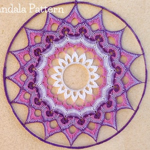PATTERN-Big Crochet 20&quot; (50cm)  Mandala\Dreamcatcher Pattern-PDF Instant Download with detailed photos