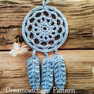 PATTERN- Crochet small Mandala\Dreamcatcher & feather Pattern-PDF Instant Download,  pattern for nursery room, feather pattern, Wall hanging