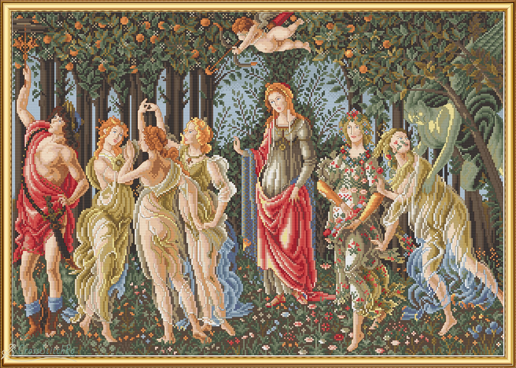 Tapestry Cross Stitch Pattern Botticelli Primavera | Etsy