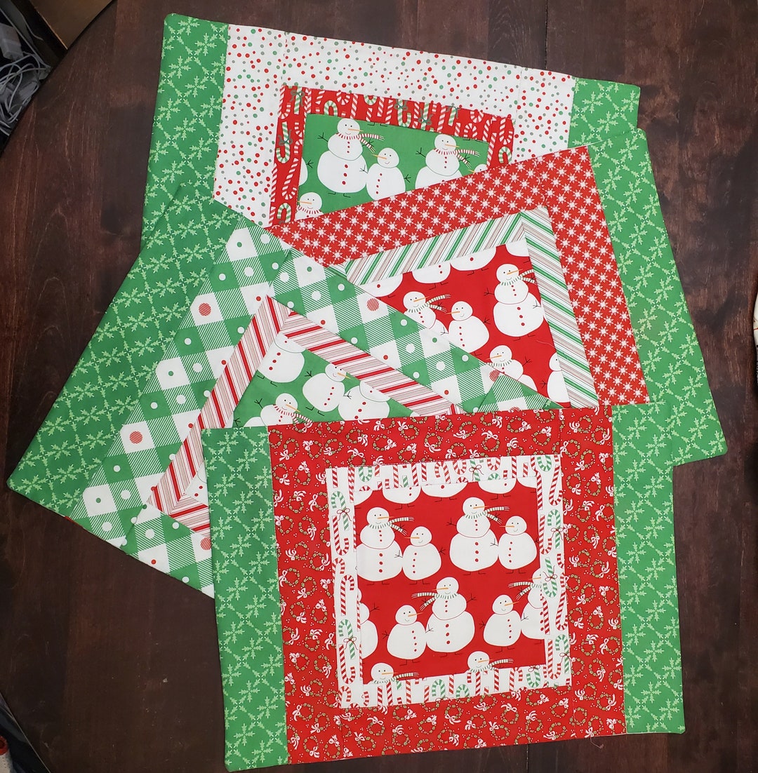 Merry and Bright Table Runner and 4 Matching Placemats - Etsy
