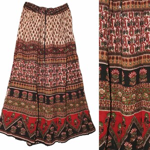 All Size XS To 6XL Indian Ethnic Floral Maxi Long Skirt For Women Boho Hippie Retro Falda