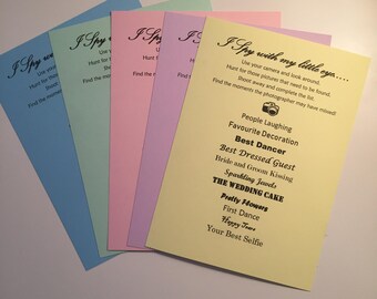 I Spy Wedding Game Cards