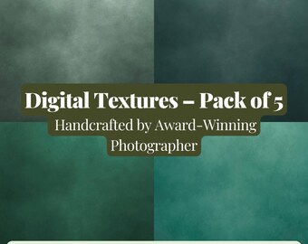 Textures beaux-arts vert pictural et sarcelle | Superpositions d'arrière-plan douces | Pack de textures JPEG haute résolution pour Photoshop, Canva.