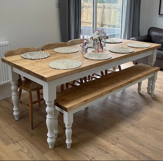 Farmhouse Dining Table Handmade Dining Table Rustic Dining Table Custom Sizes Etsy Australia