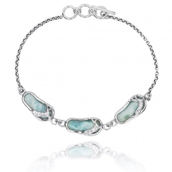 Sterling silver hotsell flip flop bracelet