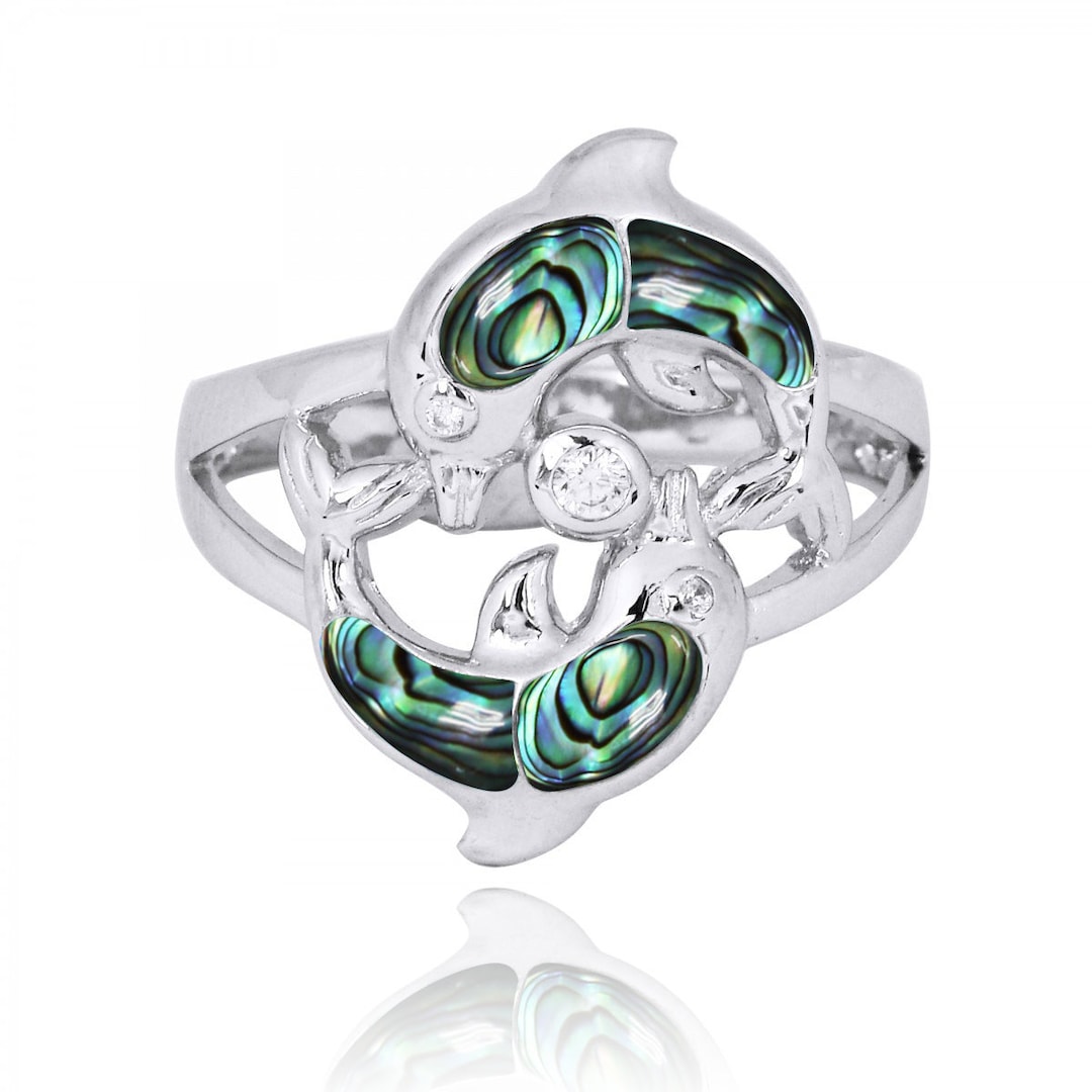 Bague En Argent Poinçonné - Motif 3 Dauphins Et Vagues - Taille 56 - Neuf Avec étiquettes