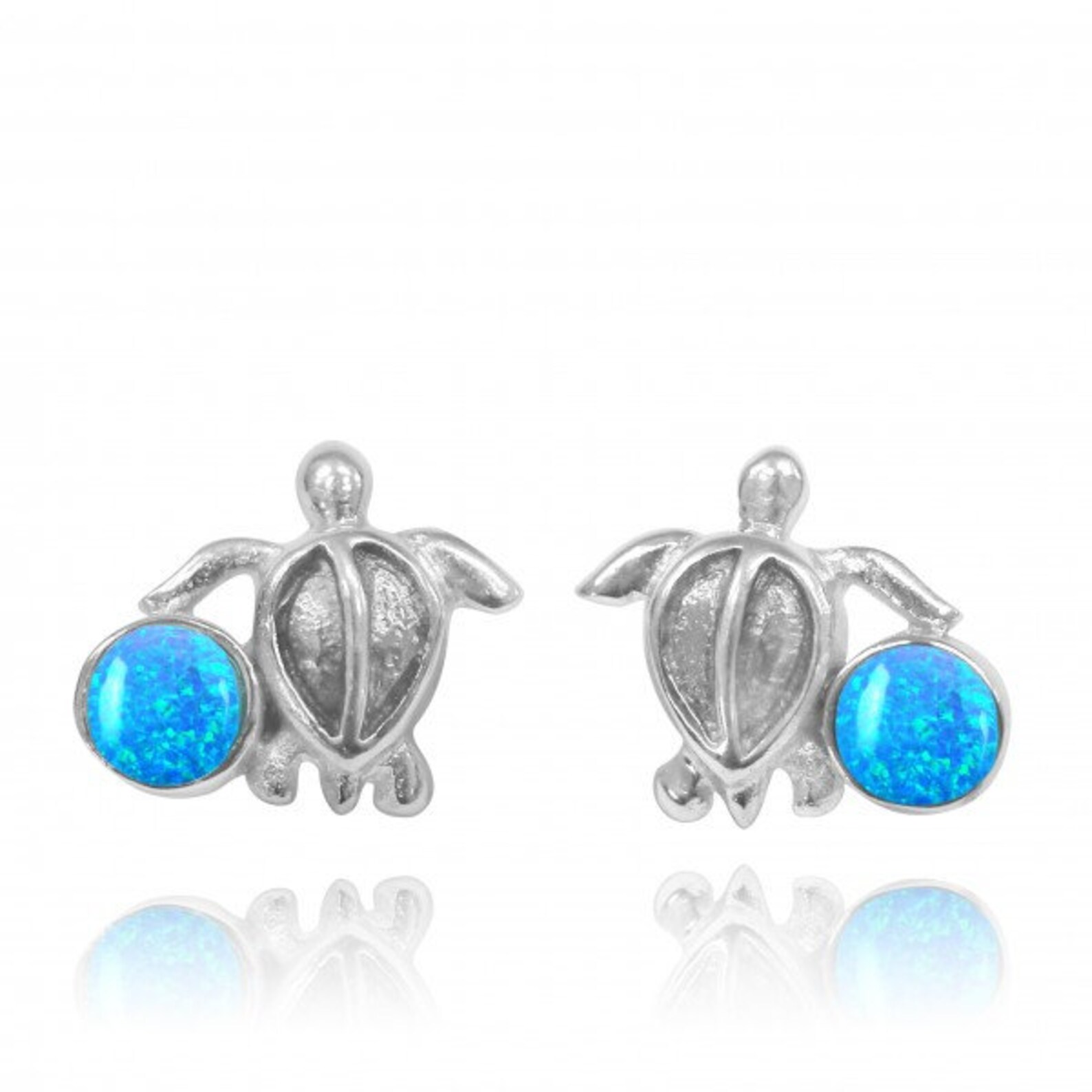 Sterling Silver sea Turtle Stud Earrings turtle earrings | Etsy