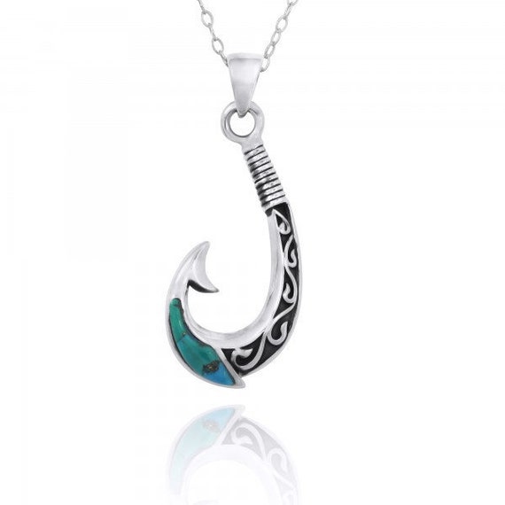 Opal Ahi Fish Hook Pendant Opal Ahi Fish Hook Pendant
