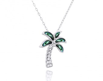 Rembrandt Charms Two-Tone Sterling Silver Florida Palm Tree Charm on a Sterling Silver 16 Box or Curb Chain Necklace 18 or 20 inch Rope Rembrandt Charms Two-Tone Sterling Silver Florida Palm Tree Charm on a Sterling Silver 16 Box or Curb Chain Necklace 18 or 20 inch Rope