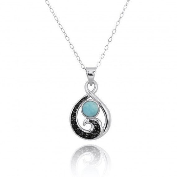Sterling Silver Wave Pendant 