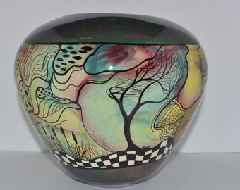 Roger McAndrews Hand-crafted Fantasy Round Bowl