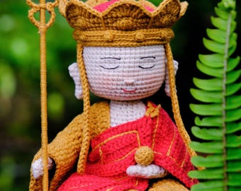 Bodhisattva Amigurumi Crochet Pattern: Ksitigarbha Buddha, Zen Meditation (PDF Pattern)