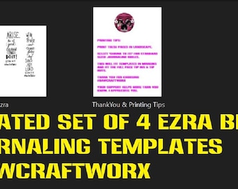 UPDATED Set of 4 Ezra Printable Bible Journal Templates, Margins & Tip Ins.