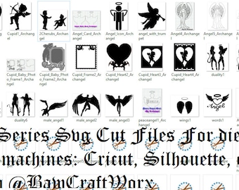 Angel Series Svg Cut Files For Die Cutting Machines Cricut Silhouette SALE 50% Off
