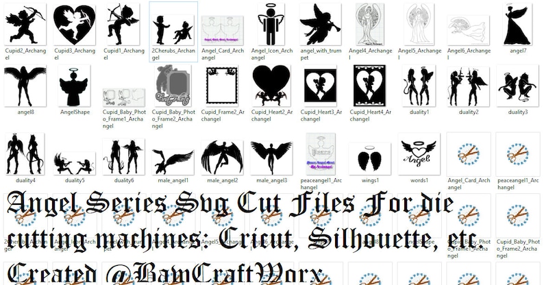 Angel Series Svg Cut Files For Die Cutting Machines Cricut Silhouette SALE 50% Off image 1