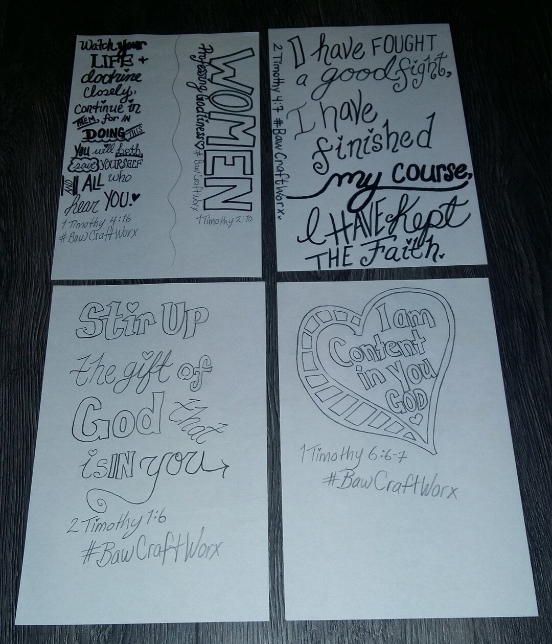 Set of 7 Timothy Printable Bible Journal Templates, Margins & Tip Ins ...