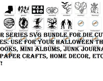 Halloween Monster Series SVG Bundle Cut FilesFor Die Cutting Machines Cricut Silhouette etc.