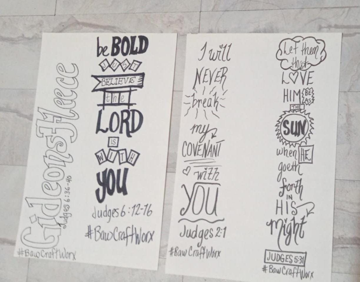 UPDATED Set of 4 Judges Printable Bible Journal Templates, Margins ...