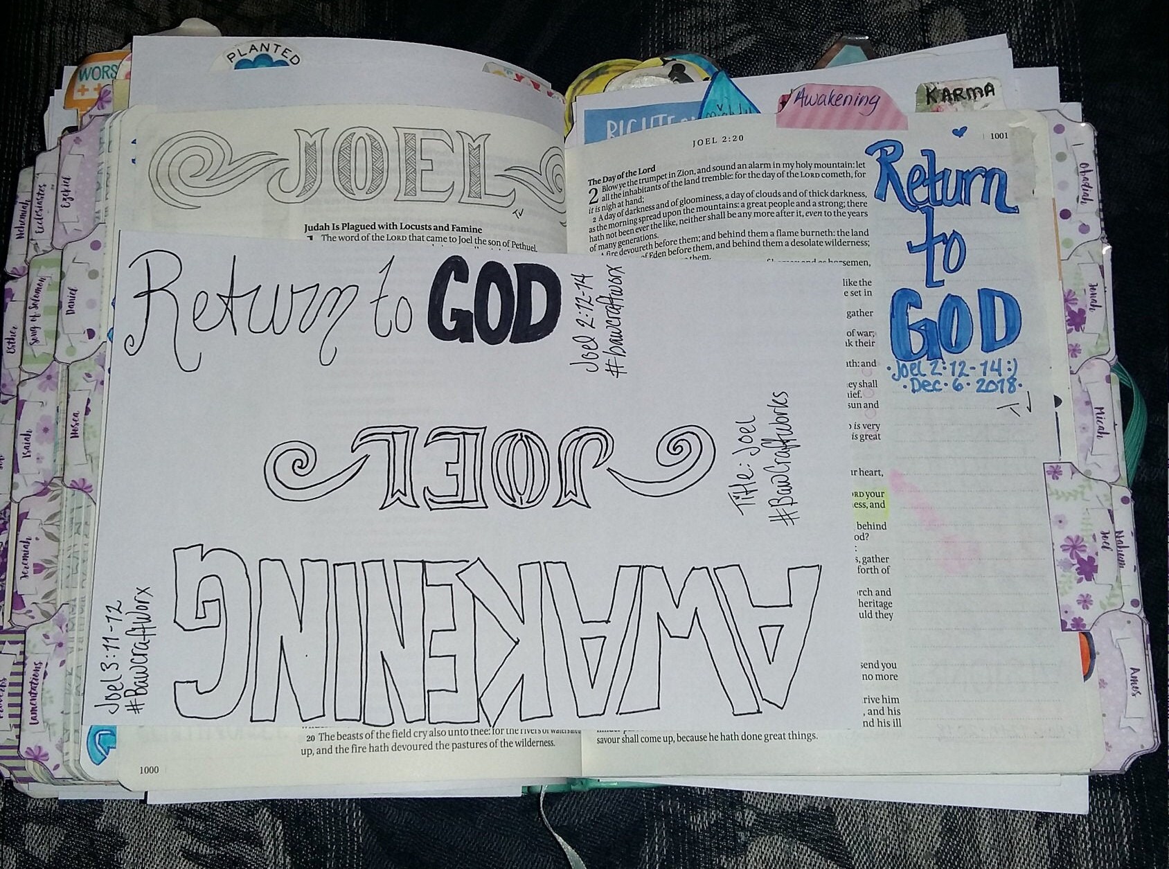 Set of 3 Joel Printable Bible Journal Templates, Margins & Tip Ins - Etsy