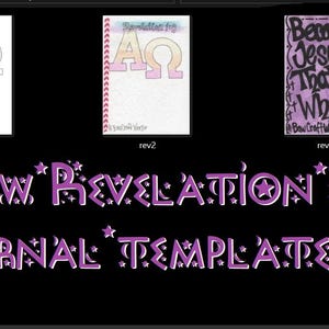 NEW Set of 3 Revelation Printable Bible Journal Templates, Margins ...